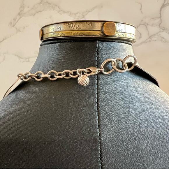 Marjorie Baer San Francisco Brutalist Collar Necklace Bracelet and Earrings Set - Picture 13 of 16